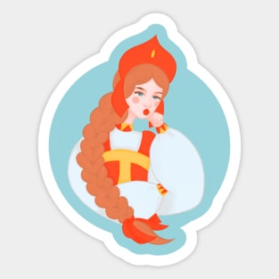 The Russian girl Sticker